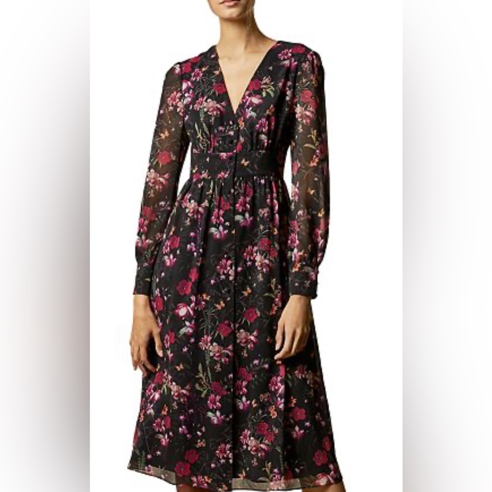 Ted Baker NWT Fern Forest MIDI Dress XL